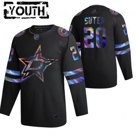 Dětské Hokejový Dres Dallas Stars Ryan Suter 70 2021-22 Duhová holografická Černá Authentic